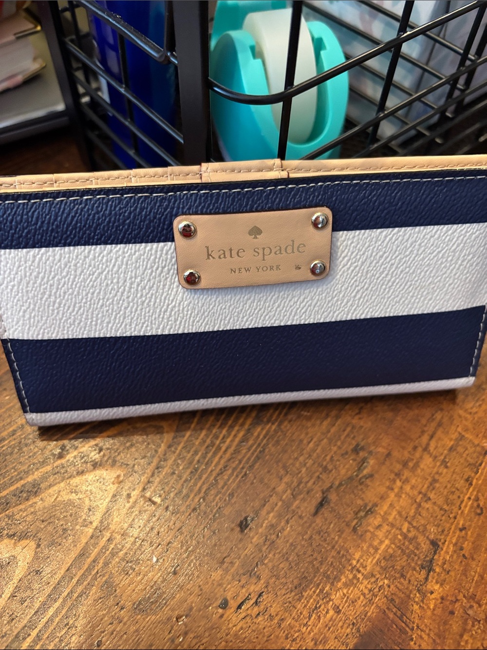 kate spade Blush Pink Long Snap Wallet with ID Window